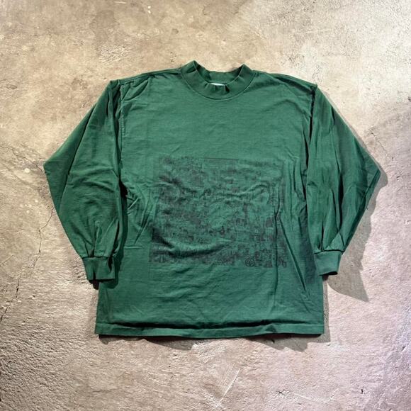 American Vintage Other - Vintage VTG 90’s Forest Green Union Women Single Stitch Longsleeve Shirt
